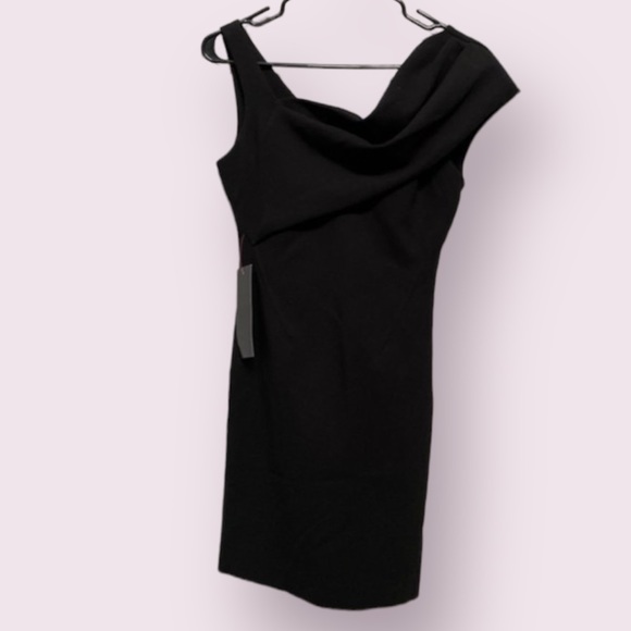 bebe Dresses & Skirts - ❗️SOLD❗️Bebe Asymmetrical Double Cloth Dress Size XXS